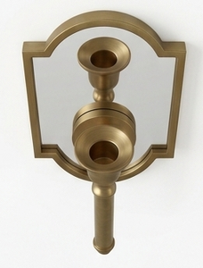 Modern Minimalist Brass Finish <b>Wall</b> <b>Sconce</b> Mirror Decorative Metal <b>Wall</b> <b>Sconces</b> with Single Pillar Candle Holder - Product Image 4