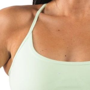 Mint Green Women's <b>Cross</b> Back Sports Bra Moisture Wicking Athletic Crop <b>Top</b> for Workout Yoga Gym Fitness Running Training - Product Image 5