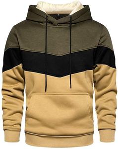 OEM surpiqûres bloc de couleurs imprimé sweat à capuche coupe ajustée pull de sport pour hommes jogging sportswear sweat à capuche personnalisé sweat-shirt pour hommes - Product Image 1