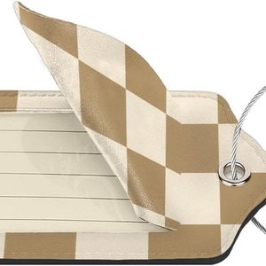 Étiquette de bagage en cuir PU imperméable avec motif mignon, étiquette d'identification pour valise de voyage avec boucle métallique et câble de suspension - Product Image 6