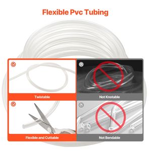Tubo in PVC Trasparente 3/8" ID X 1/2" OD, 50FT, Spessore Parete 1/16, Flessibile e Tagliabile - Product Image 3
