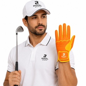 Guante de Golf RONAL SPORTS para Mano Derecha, Cuero Genuino, Dedos Completos, Antideslizante, Transpirable, Correa de Muñeca Ajustable, Unisex, en Oferta - Product Image 4