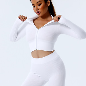 Conjuntos de Leggings de Yoga de 2 Piezas para Mujer, al por Mayor, Sólidos, Ecológicos, Transpirables y de Secado Rápido, para Entrenamientos de Fitness y Gimnasio - Product Image 4