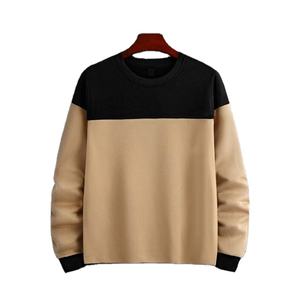 Sweat-shirts pour hommes à col rond uni bicolore, design personnalisé, en molleton de coton, col rond, sweat-shirts pour hommes - Product Image 1