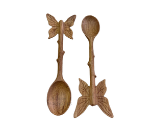 Cuillère papillon en bois rouge écologique, abordable, pour restaurant, avec manche papillon en bois rouge - Product Image 1