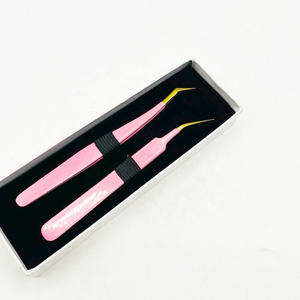 Pince à épiler personnalisée en acier inoxydable massif rose doré, pointe lisse pour isolation de volume, usage personnel - Product Image 6