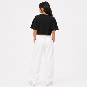 Customized Chenille Patch Graphic Crop <b>Top</b> Women's Shirts Letter Printed Towel Embroidery Cropped Boxy Tee Multi Color Tees OEM - Product Image 6