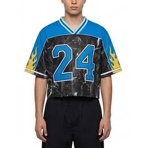 เสื้อบาสเก็ตบอลชายแบบสั่งทำพิเศษ แขนสั้น 24 สีน้ำเงินดำลายหินอ่อน พิมพ์ลายแบบซับลิเมชั่น ผ้าตาข่าย คอกลม ระบายอากาศได้ดี ชุดกีฬาสำหรับผู้ใหญ่ - Product Image 4