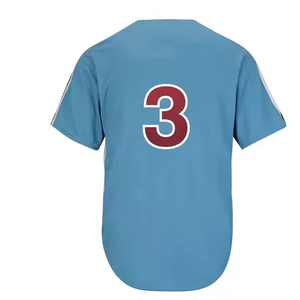 Top Quality <b>Baseball</b> Jersey Pullover V-Neck Quick Dry Breathable Knitted Solid Mesh Sublimated Print Plus Size Softball Jersey - Product Image 4