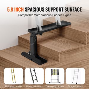 Herramienta de nivelación de escaleras de acero de 29.8 L x 11.4 H, estabilizador plegable para escaleras con acoplador, nivelador de escaleras con superficie de soporte de 18 H - Product Image 5