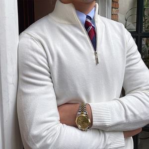 Hommes de grande taille de logo personnalisé coupe ajustée confortable doux couleur unie à manches longues polaire chaude - Product Image 1