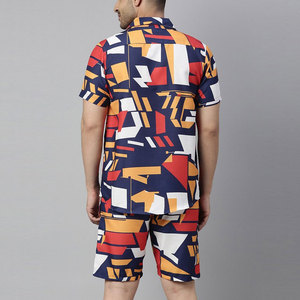 ชุดวอร์มฤดูร้อนผู้ชายแบบกำหนดเอง 2 ชิ้น ผ้าฝ้าย 100% เสื้อยืดและกางเกงขาสั้น ชุดเซ็ตเสื้อยืดกับกางเกงขาสั้นสำหรับผู้ชาย - Product Image 3