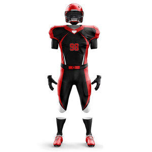 Uniforme de Fútbol Americano Personalizado al por Mayor con Logotipo, Estilo Único, Premium, 100% Poliéster, Transpirable, de Secado Rápido, Antibacteriano, para Adultos - Product Image 1