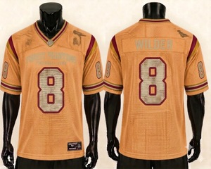 Maillot de football personnalisé en mesh, Phantoms de la Forêt, Or et Bordeaux, Numéro 8, Tenue d'équipe respirante et à séchage rapide, Vêtements de sport, Vente en gros directe usine - Product Image 1