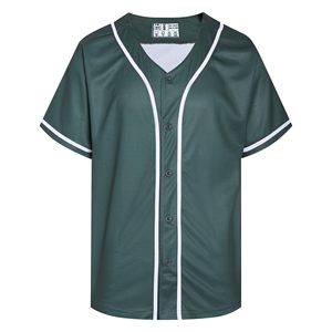 Uniforme de béisbol unisex transpirable, camiseta de malla con puntos, ribete en contraste, jersey deportivo con botones, precio mayorista económico. - Product Image 2