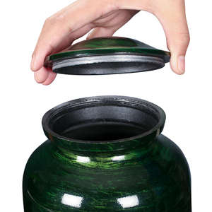 โกศโลหะทำมือสไตล์วินเทจ ลายพิมพ์ตกแต่ง คุณภาพส่งออกอินเดีย - Product Image 5