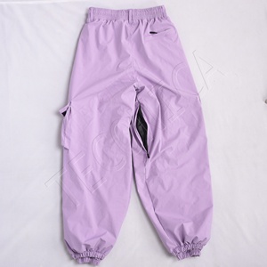 Pantalon de ski en polaire isolé, imperméable, coupe-vent, respirant, séchage rapide, avec cordon de serrage, style cargo large, pour la vente en gros (10 000 mm) - Product Image 2