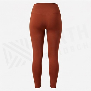 High Quality Elastic Waist Spandex Nylon High Rise Leggings For Womens Gym Fitness Training Gear With Customized Color - Product Image 2