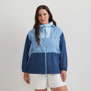 Veste à capuche pour femme, violette, manches longues, en polyester tissé, respirante, style utilitaire, pour le printemps - Product Image 5