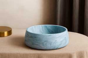 Bol marbré fait main – Cadeau de déménagement unique – Plat décoratif en résine – Décoration moderne pour la maison – Bol couleur personnalisée - Product Image 3