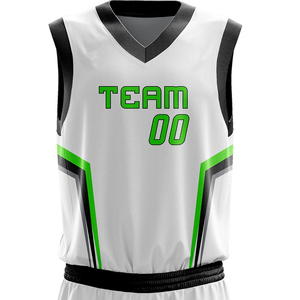 Conjunto de Uniforme de Baloncesto en Oferta - 100% Poliéster, Absorbente de Humedad, Antibacteriano, Sin Mangas, Cuello en V, Color Personalizado - Product Image 5