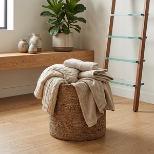 Cesta de Almacenamiento Loros BLN, Tejida Naturalmente con Fibra Natural, Maceta, Organizador Decorativo para el Hogar, Contenedor para Ropa - Product Image 4
