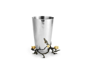 Vase en métal artisanal, finition dorée élégante, écologique et léger, idéal pour les mariages ou la décoration intérieure - Product Image 4