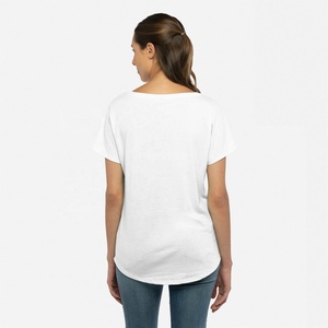 T-shirts pour femmes à manches courtes, été 2026, t-shirt décontracté uni en coton peigné, coupe ample, t-shirts basiques pour femmes - Product Image 6