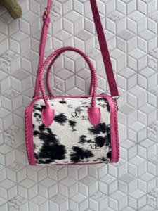 Nuevo Bolso de Mano Speedy de Cuero Genuino, de Diseño de Lujo, con Pelo de Vaca, Estilo Bohemio Gitano, Bandolera, Hecho a Mano, Elegante, para Uso Diario - Product Image 1