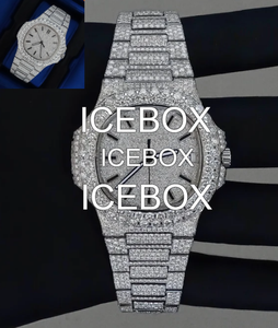 Reloj de Lujo Iced Out Hip Hop con Moissanita VVS, Movimiento Mecánico, Pasa el Test de Diamantes, Estilo Masculino - Product Image 1