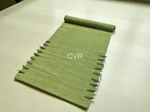 Tapete de Ejercicio Plegable de Algodón Verde, Rectangular, Antideslizante, con Base Tejida a Mano, 5MM de Grosor, Estilo Contemporáneo, para Uso en el Hogar y Viajes - Product Image 1