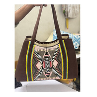 Sac à main fourre-tout en cuir brodé bohème pour femmes, écologique et durable