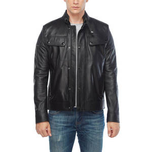 <b>Men</b> Premium Genuine Leather <b>Jacket</b> Quick Dry Breathable Soft Comfortable Classic Full Zip Durable Casual Regular Fit Winter - Product Image 1