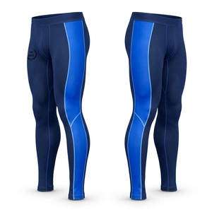 Mens Custom <b>Compression</b> <b>Leggings</b> Breathable Stretch Fabric Lightweight Comfortable Athletic Fit Gym Training Running Workout - Product Image 4