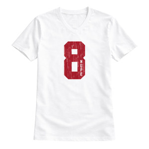 Camiseta Blanca con Cuello en V Kappa Alpha Psi Número 8, Ropa de Fraternidad Griega con Gráfico Audaz, Comodidad Premium y Ajuste Elegante - Product Image 4