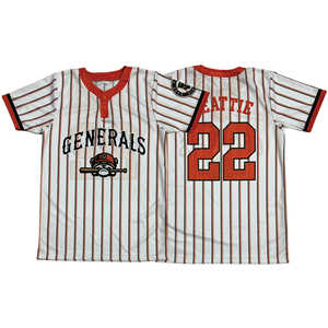 Camiseta de Béisbol Sublimada con Cuello en V, Diseño Personalizado, Servicio OEM, Transpirable, 100% Poliéster, Colores Personalizados - Product Image 1