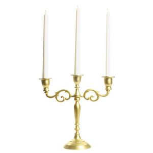 Handcrafts Brass Candle Holder 3 Arms Customizable Designs Durable <b>Candelabra</b> Gold Finish High Quality Candle Stand for Wedding - Product Image 1