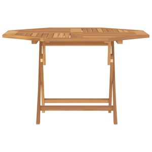 Tavolo da giardino pieghevole in legno massello in Teak 43.3 mobili da esterno "x 43.3" x 29.5" - Product Image 4