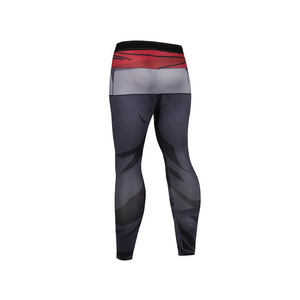 STAR SPEED Leggings de compression personnalisés pour hommes, imprimés par transfert thermique, longueur intégrale, taille élastique, coton, fibre de bambou, respirant, 180g - Product Image 2