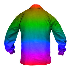 Men's <b>Rainbow</b> Gradient Ghillie Kilt <b>Top</b> Costume Lace Up Long Sleeve for Cosplay Halloween Gothic Outfit - Product Image 2