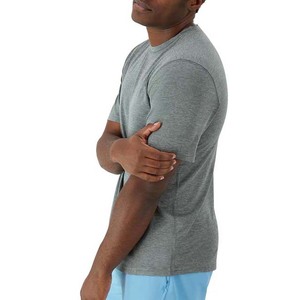 T-shirts pour hommes en coton uni respirant à séchage rapide, grande taille, manches courtes, col rond, coupe classique, fitness, été - Product Image 3