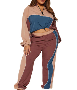 Offres Exceptionnelles : Ensemble Survêtement Femme Hiver Coupe-Vent 2 Pièces Léger Coupe Classique Respirant Polyester/Coton - Product Image 2