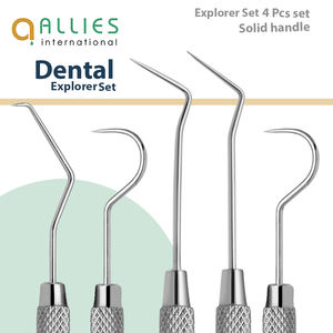 Kit de Exploración Dental de 4 Piezas: Pinzas, Espejo y Explorador Básico de Acero Inoxidable de Alta Calidad - Product Image 6