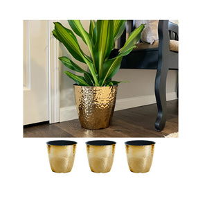 Soportes de flores de maceta nórdica moderna hecha a mano para decoración del hogar plantadores de Navidad taza 100% maceta de hierro natural hecha a mano - Product Image 3