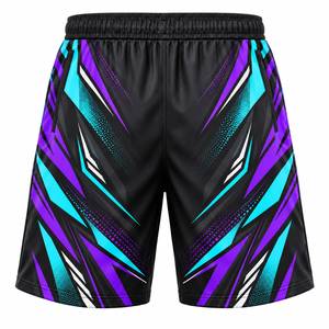 <b>Mens</b> Custom Sublimated Athletic <b>Shorts</b> Eco-Friendly Breathable Geometric <b>Pattern</b> Side Pockets Quick Dry Gym Running Training - Product Image 6