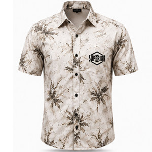เสื้อเชิ้ตแฟชั่นพิมพ์ลายสำหรับผู้ชาย ผ้าคอตตอนผสมระบายอากาศได้ดี พร้อมตะเข็บเย็บคุณภาพทนทาน - Product Image 1