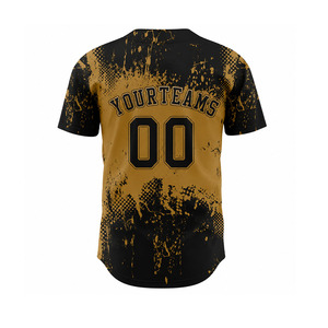 Youth sublimation baseball uniform Ekin-ImpeX Men's Baseball Uniform Set <b>Black</b> Gold Sublimated Jersey <b>Pants</b> Moisture Wicking - Product Image 5