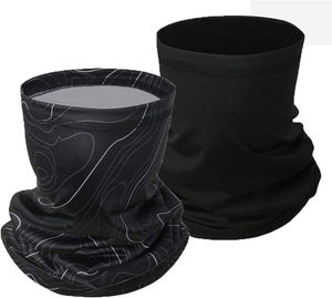 Cuellos de poliéster de color sólido diseñados para uso en exteriores, bandanas personalizadas, cuellos unisex con logotipo personalizado, impresión digital. - Product Image 2