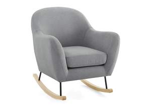 Silla Mecedora Moderna Minimalista de Madera de Teca, Muebles Nórdicos para Exteriores, Balcón, Terraza, Estilo Costero - Product Image 4