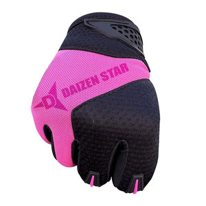 Daizen Star Motocross Full <b>Finger</b> Nylon Print Gloves Black Pink Breathable Hook Loop Closure Unisex Outdoor Racing Gloves - Product Image 3